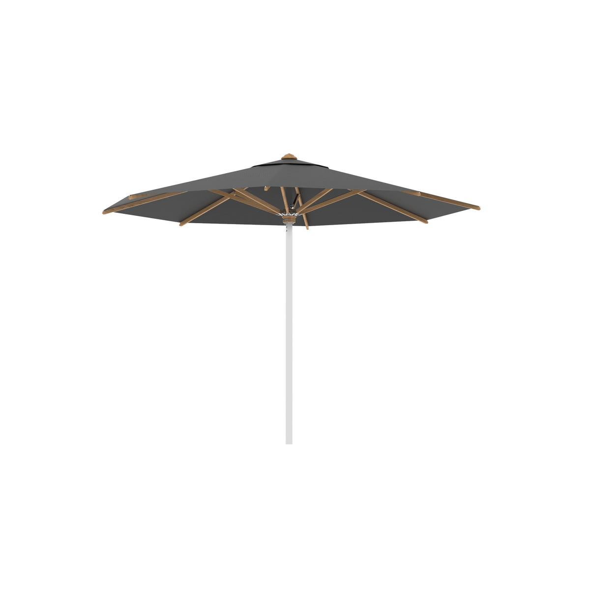 Royal Botania Shady Sonnenschirm Ø 3,5 m, Mast Edelstahl elektropoliert, Bespannung schwarz (black)