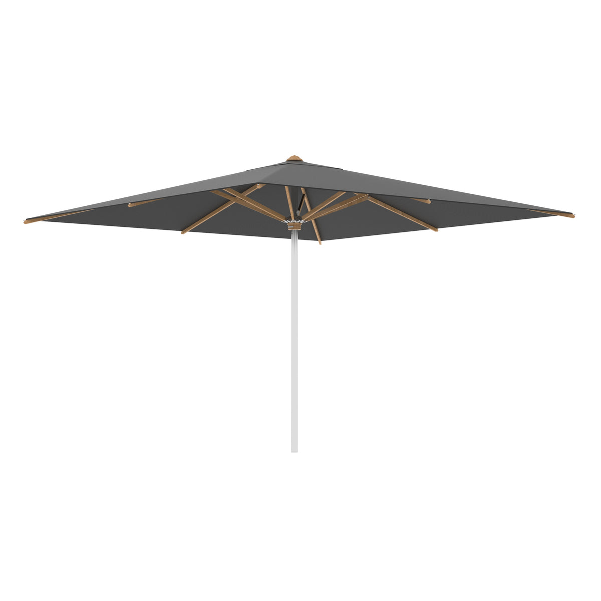 Royal Botania Shady Sonnenschirm 3,5 x 3,5 m, Mast Edelstahl elektropoliert, Bespannung schwarz (black)
