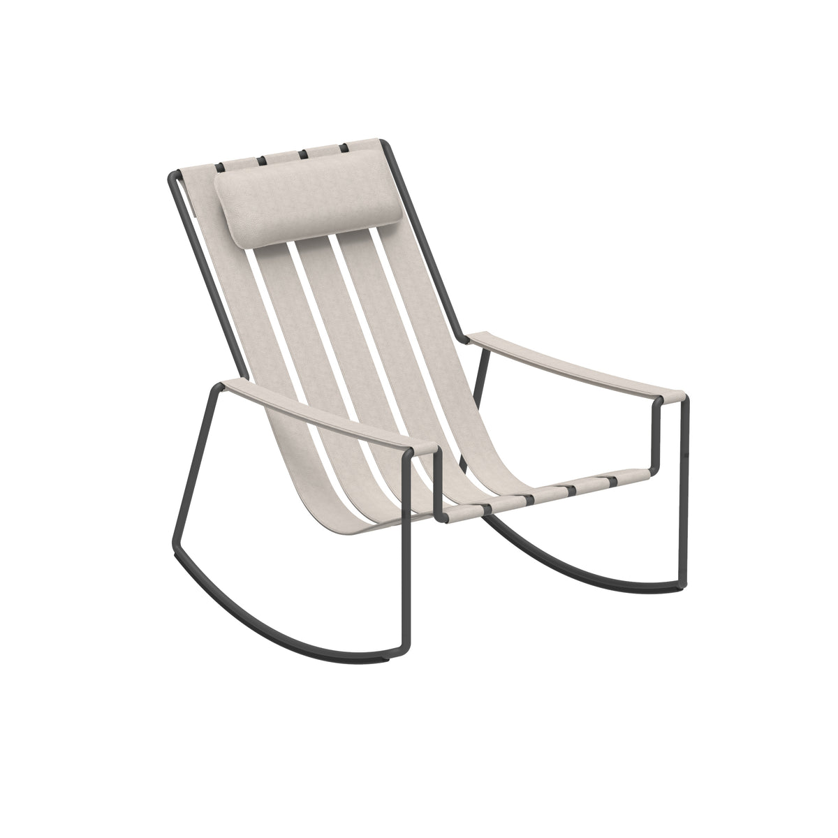 Royal Botania Strappy Schaukelstuhl, pebble, Gurtpolster Gurtpolster Textiline