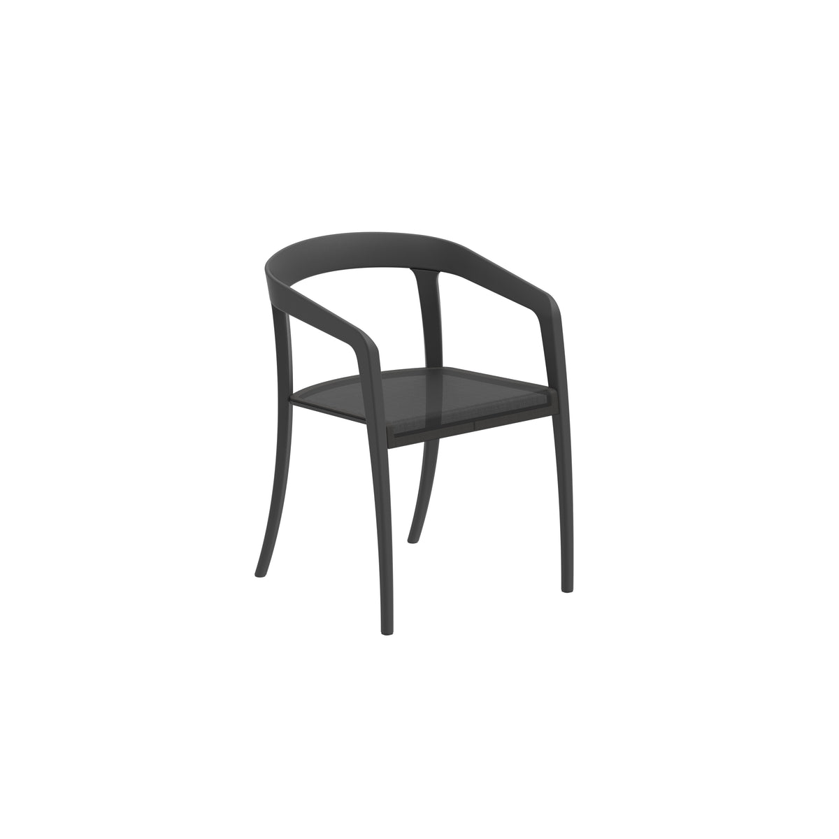 Royal Botania Jive Stuhl Batyline, Gestell anthrazit, Batyline schwarz (black)