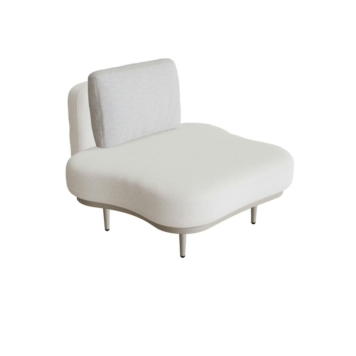 Royal Botania Organix Lounge Tisch 05 – pebble · Keramik weiß (white)