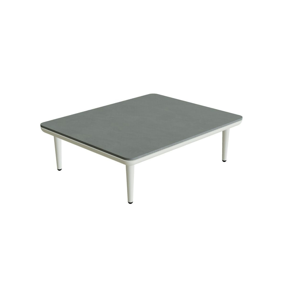 Royal Botania Styletto Lounge Tisch 72 x 90 cm – weiß · Keramik steingrün (Verdezza Amazon)