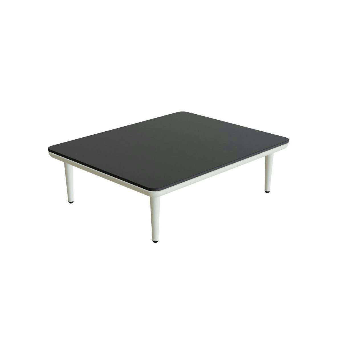 Royal Botania Styletto Lounge Tisch 72 x 90 cm – weiß · Keramik schwarz (black)