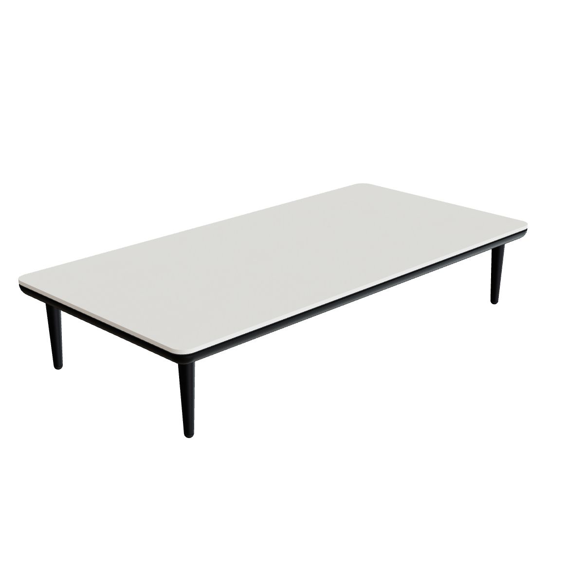 Royal Botania Styletto Lounge Tisch 144 x 72 cm, Gestell anthrazit, Keramik weiß (white)