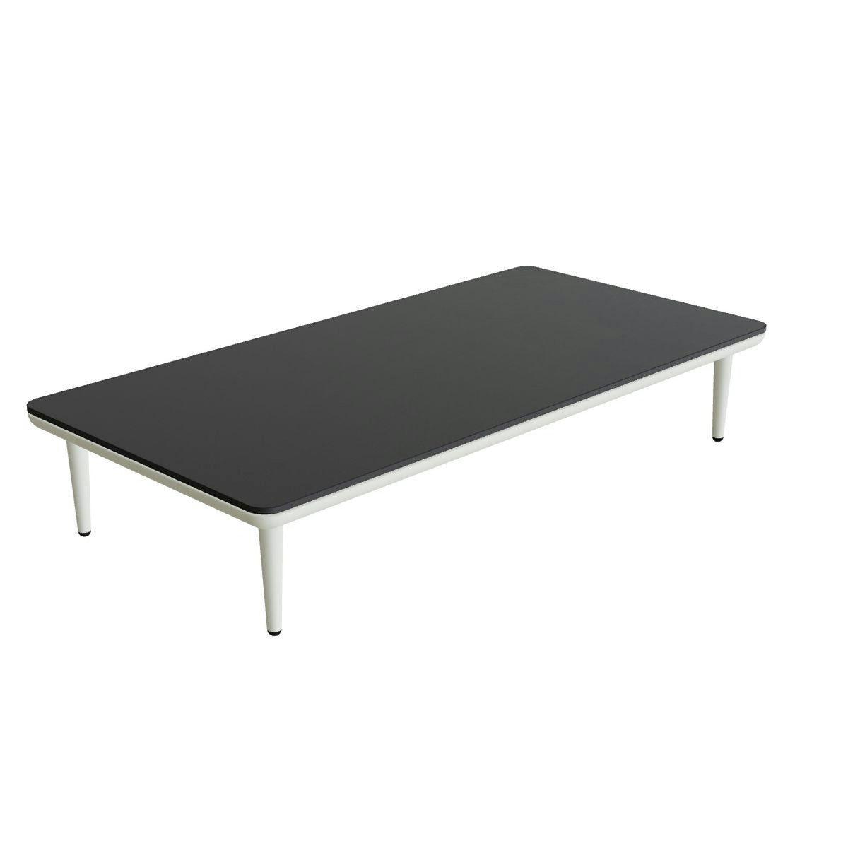 Royal Botania Styletto Lounge Tisch 144 x 72 cm – weiß · Keramik schwarz (black)