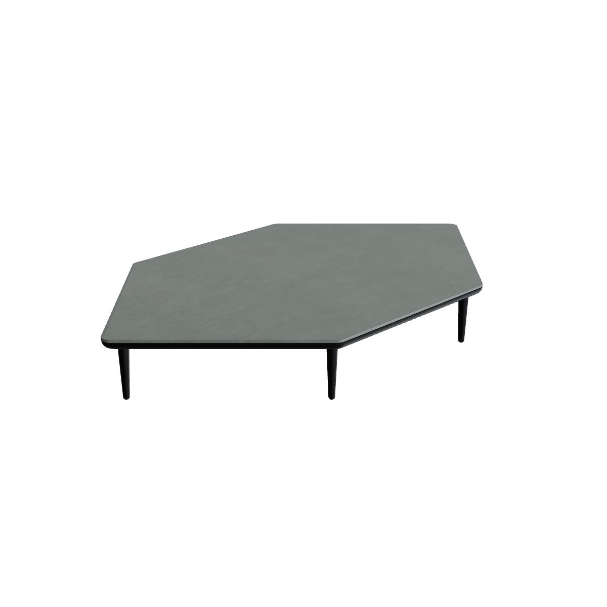 Royal Botania Styletto Lounge Twin Seat Tisch, Gestell anthrazit, Keramik steingrün (Verdezza Amazon)