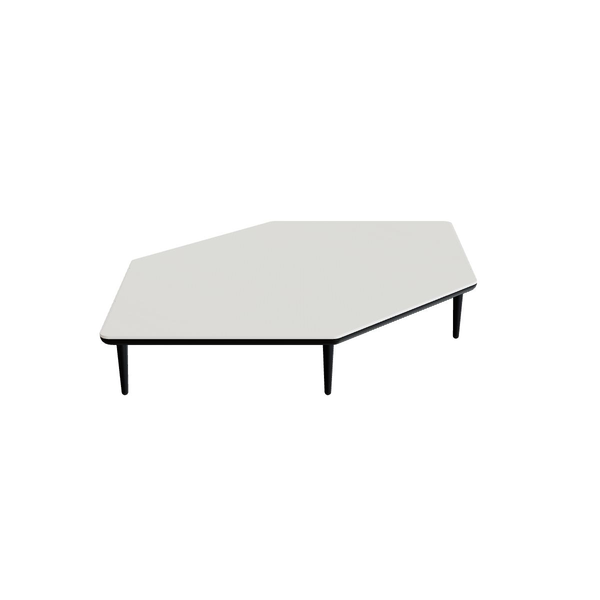Royal Botania Styletto Lounge Twin Seat Tisch, Gestell anthrazit, Keramik weiß (white)