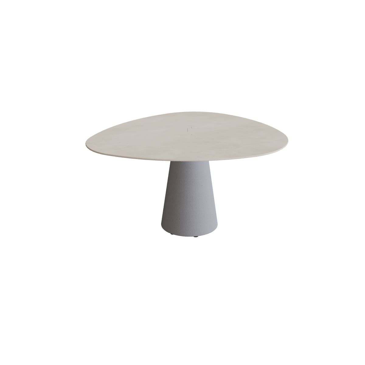 Royal Botania Conix Tisch Plektrum 150 cm, Esstisch, Sockel zementgrau (cement grey), Keramik zementgrau (Cemento Luminoso)