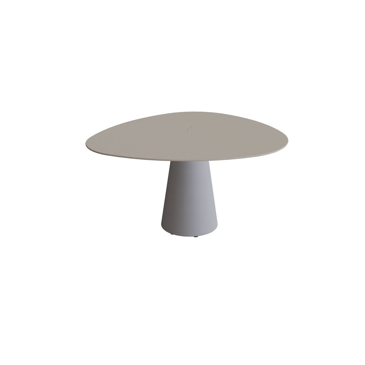 Royal Botania Conix Tisch Plektrum 150 cm, Esstisch, Sockel zementgrau (cement grey), Keramik perlgrau (Pearl Grey)
