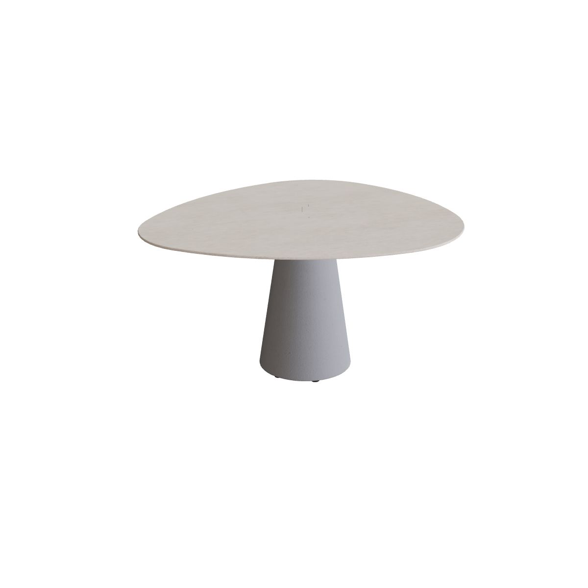 Royal Botania Conix Tisch Plektrum 150 cm, Esstisch, Sockel zementgrau (cement grey), Keramik grau gesprenkelt (Sienna Arena)