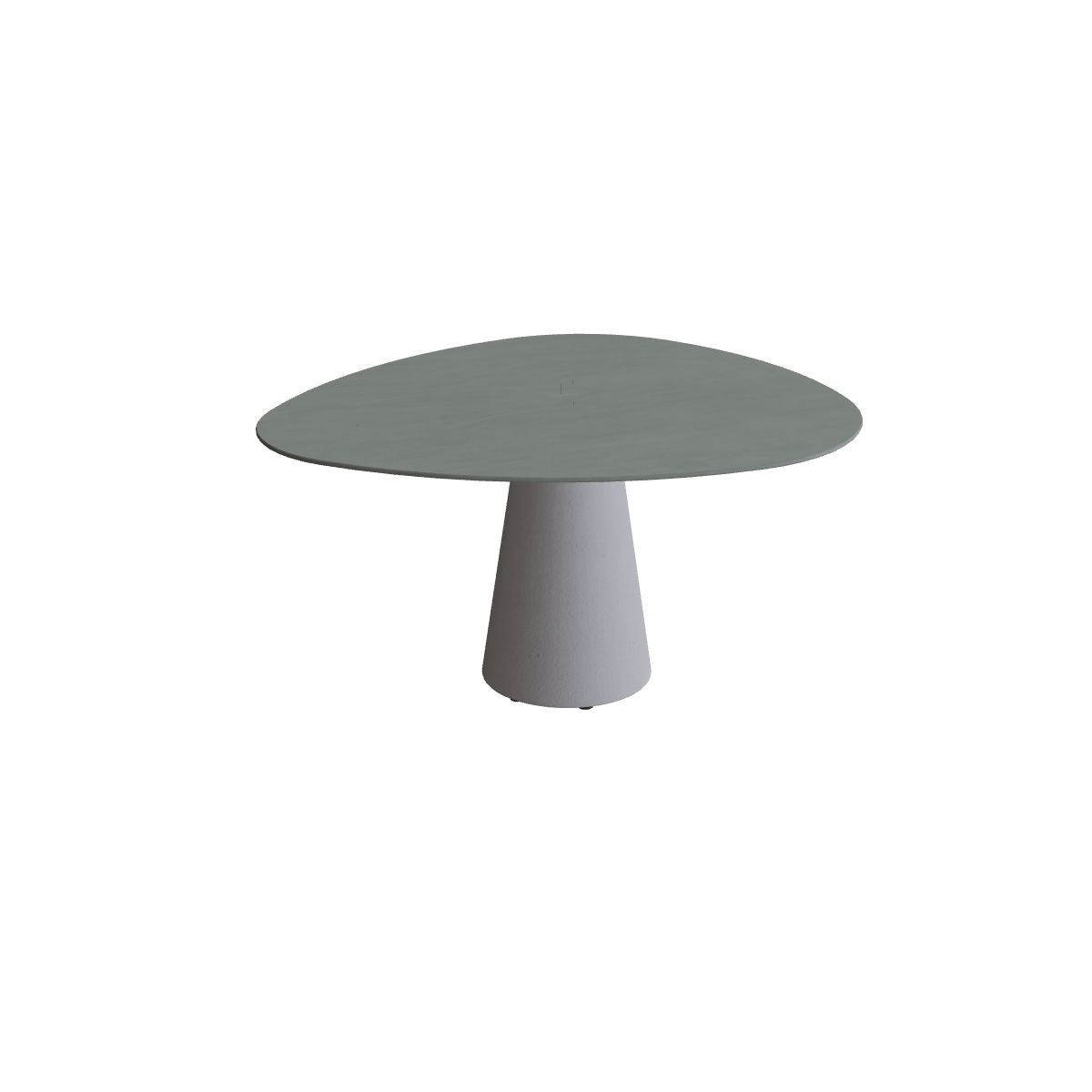 Royal Botania Conix Tisch Plektrum 150 cm, Esstisch, Sockel zementgrau (cement grey), Keramik steingrün (Verdezza Amazon)