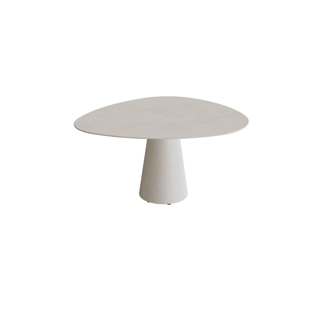 Royal Botania Conix Tisch Plektrum 150 cm, Esstisch, Sockel sand (desert), Keramik grau gesprenkelt (Sienna Arena)
