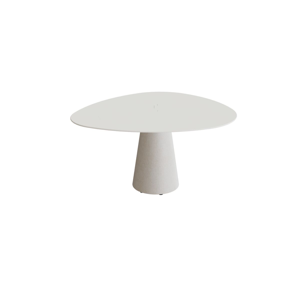 Royal Botania Conix Tisch Plektrum 150 cm, Esstisch, Sockel sand (desert), Keramik weiß (white)
