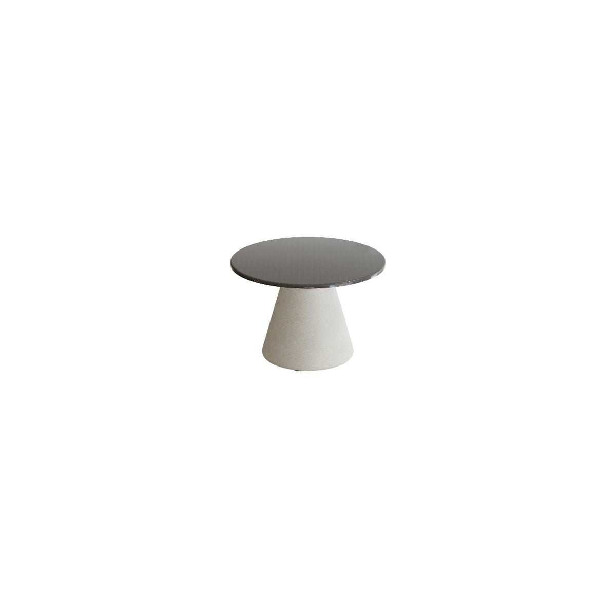 Royal Botania Conix Beistelltisch 40 cm – Sockel sand (desert) · Lavastein emailliert dusk