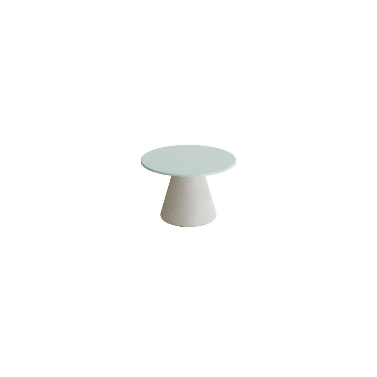 Royal Botania Conix Beistelltisch 40 cm – Sockel sand (desert) · Lavastein emailliert jade
