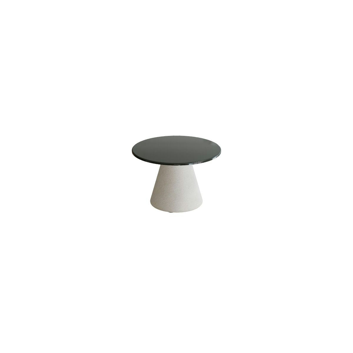 Royal Botania Conix Beistelltisch 40 cm – Sockel sand (desert) · Lavastein emailliert slate
