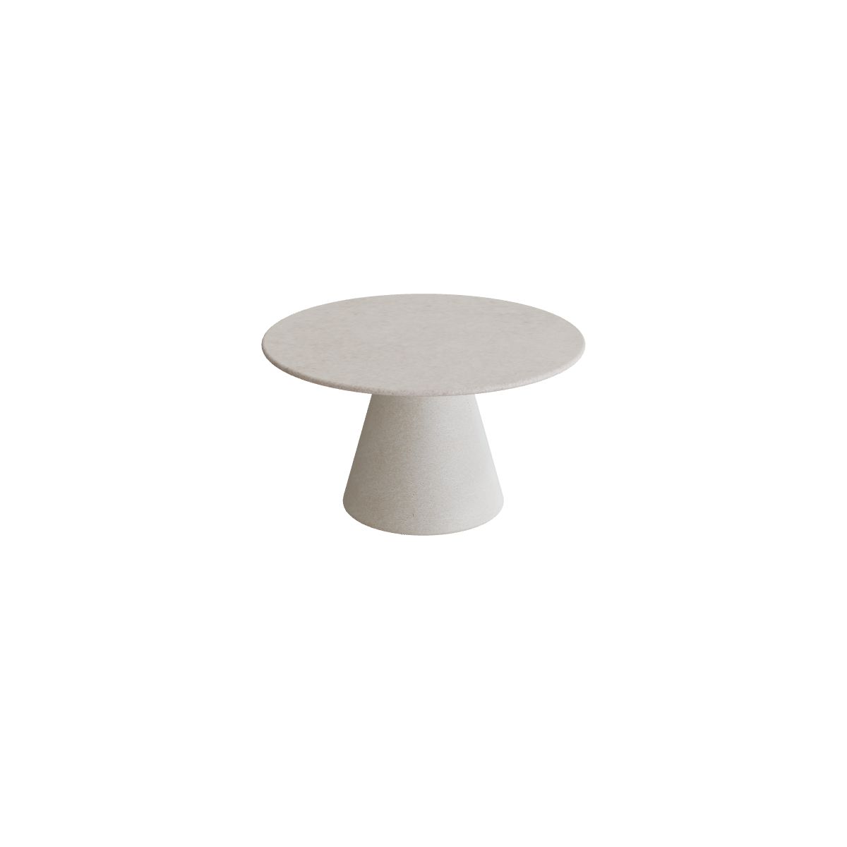 Royal Botania Conix Beistelltisch 60 cm, Esstisch, Sockel sand (desert), Keramik grau gesprenkelt (Sienna Arena)
