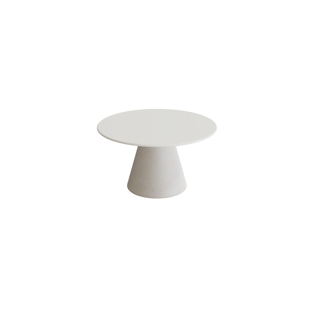 Royal Botania Conix Beistelltisch 60 cm, Esstisch, Sockel sand (desert), Keramik weiß (white)