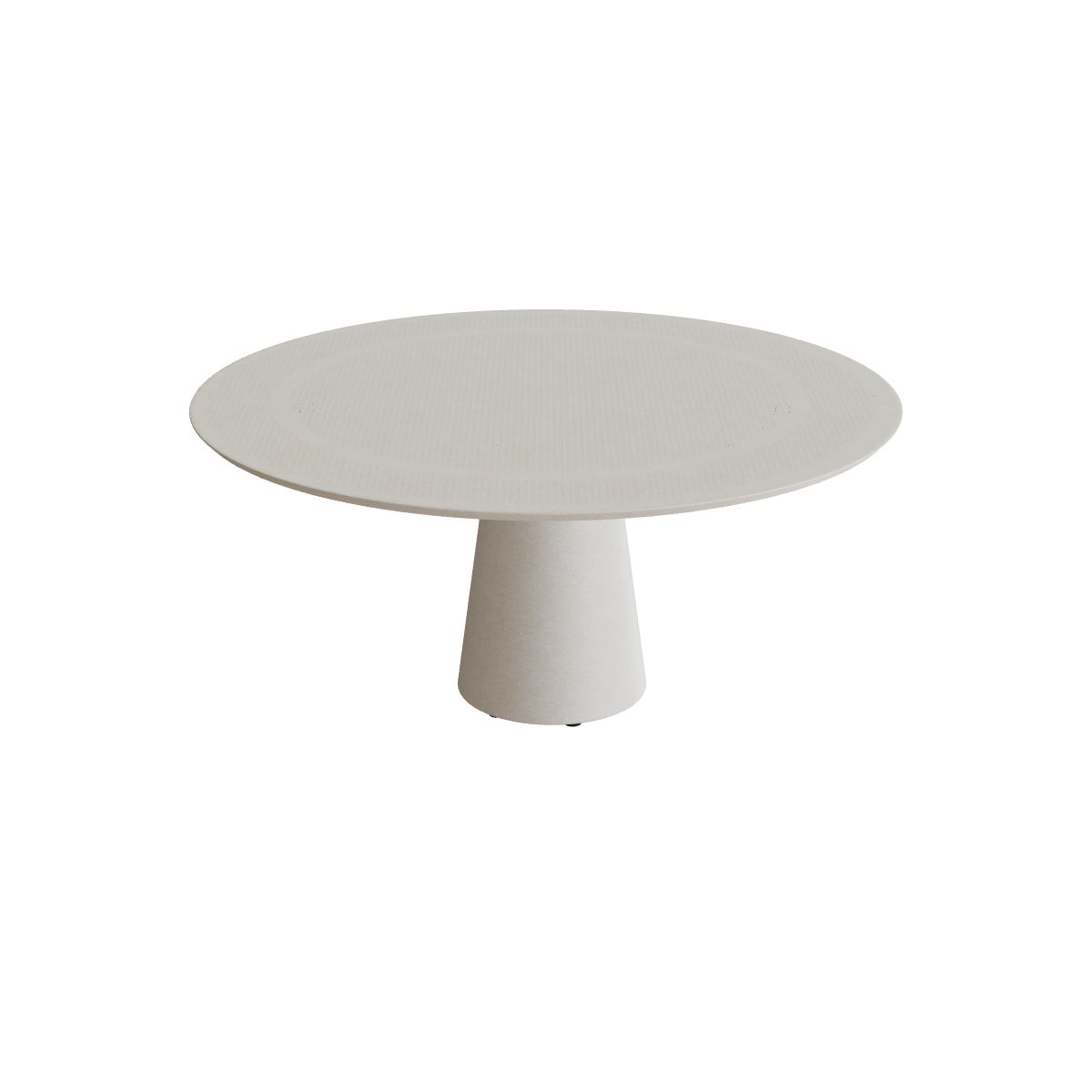 Royal Botania Conix Tisch rund 160 cm, Esstisch, Sockel sand (desert), Beton