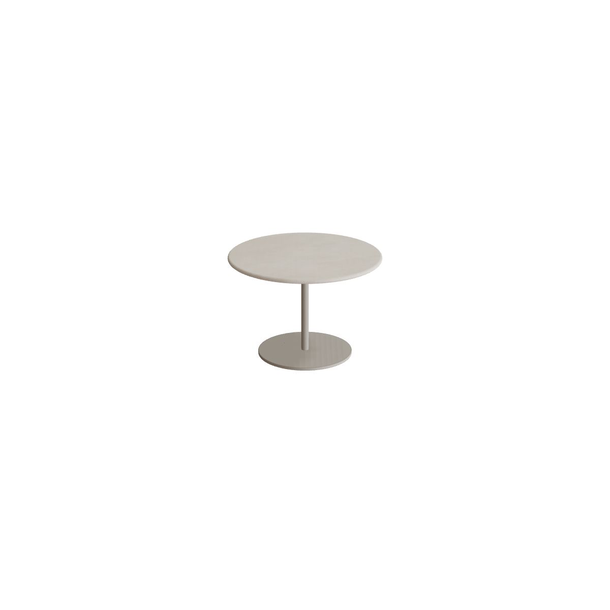 Royal Botania Butler Beistelltisch 40 cm niedrig, Gestell pebble, Keramik zementgrau (Cemento Luminoso)