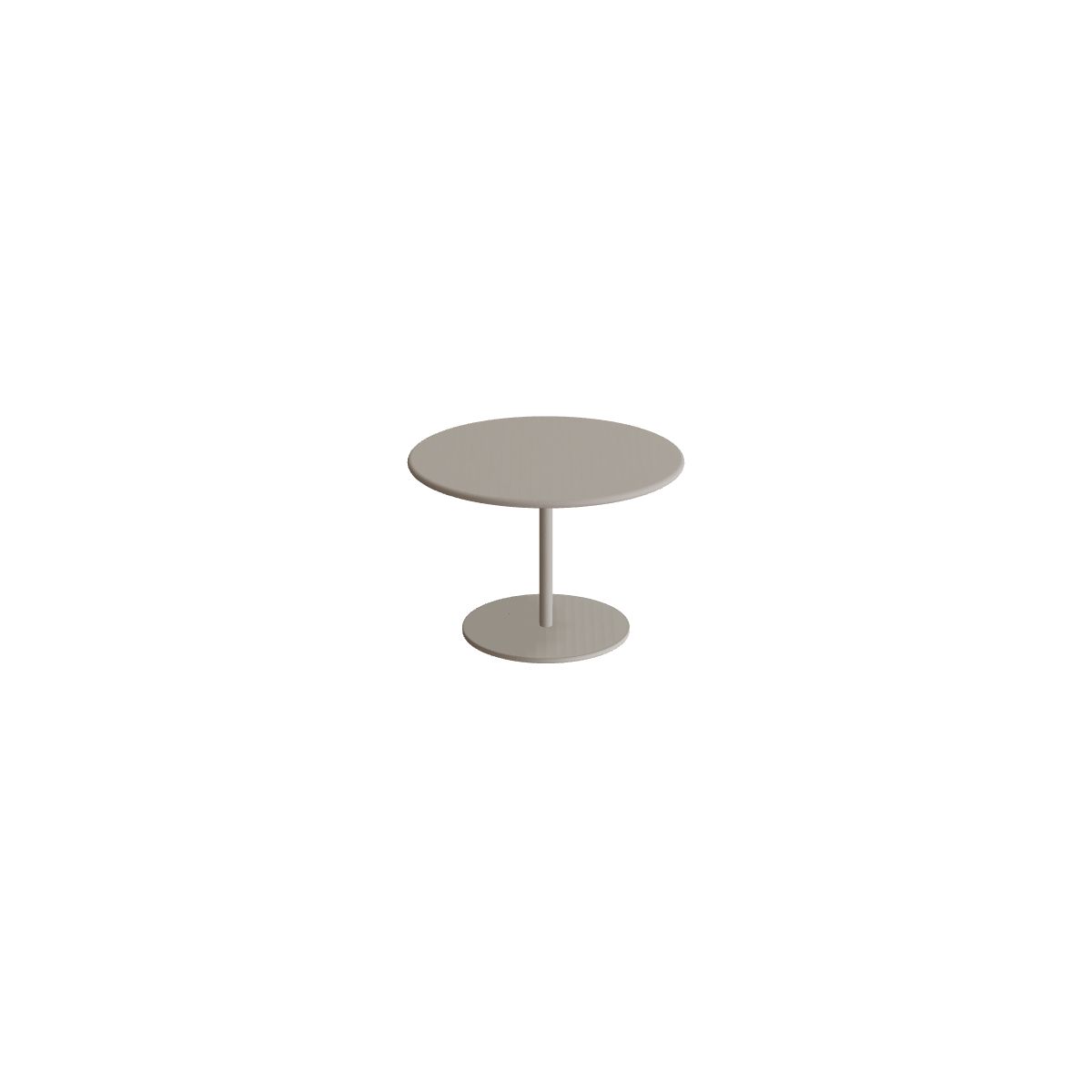 Royal Botania Butler Beistelltisch 40 cm niedrig, Gestell pebble, Keramik perlgrau (Pearl Grey)