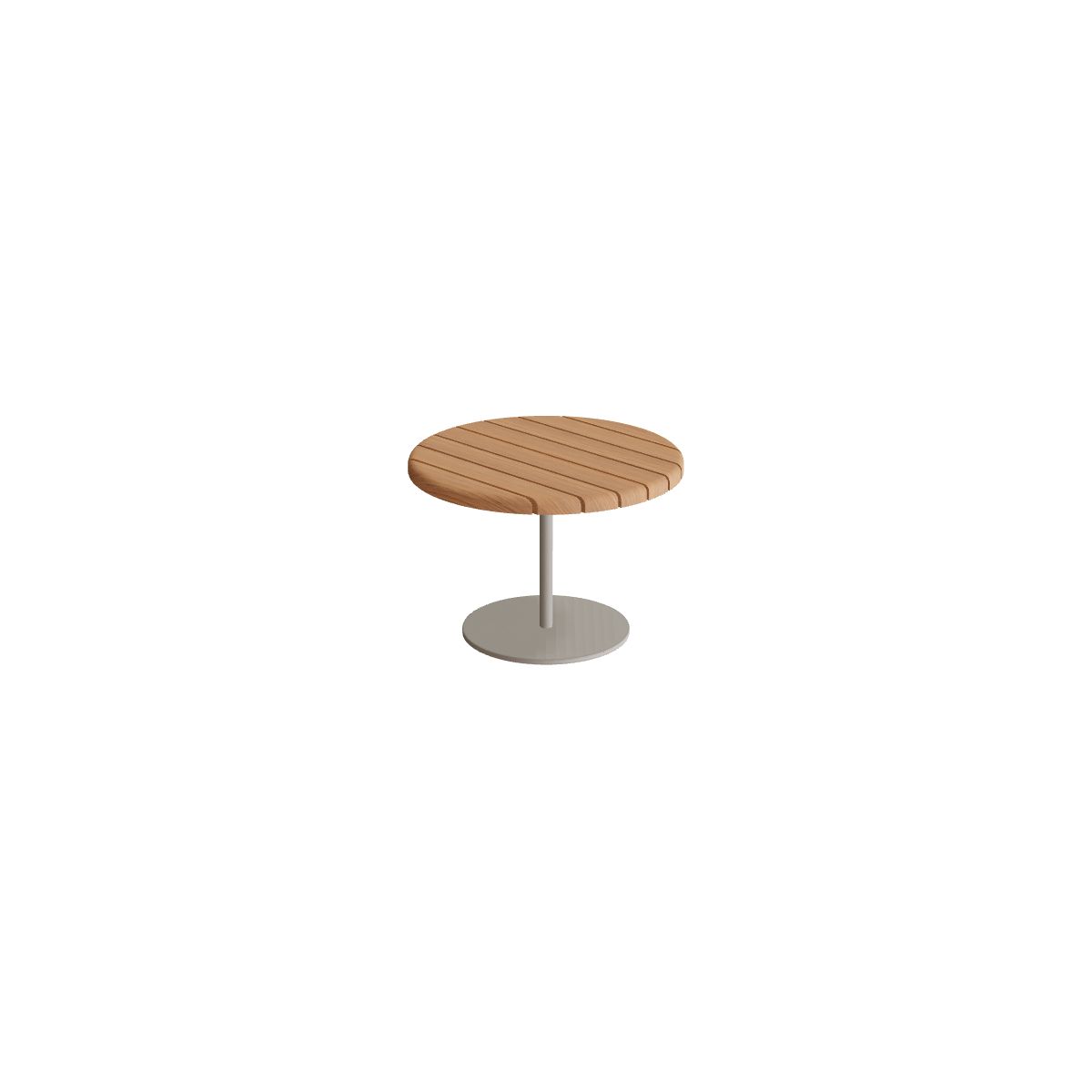 Royal Botania Butler Beistelltisch 40 cm niedrig, Gestell pebble, Teak