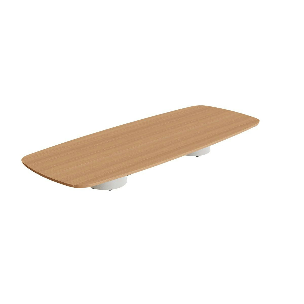 Royal Botania Conix Tisch 300 x 120 cm – niedriger Loungetisch, H 35 cm · Sockel sand (desert) · Teak