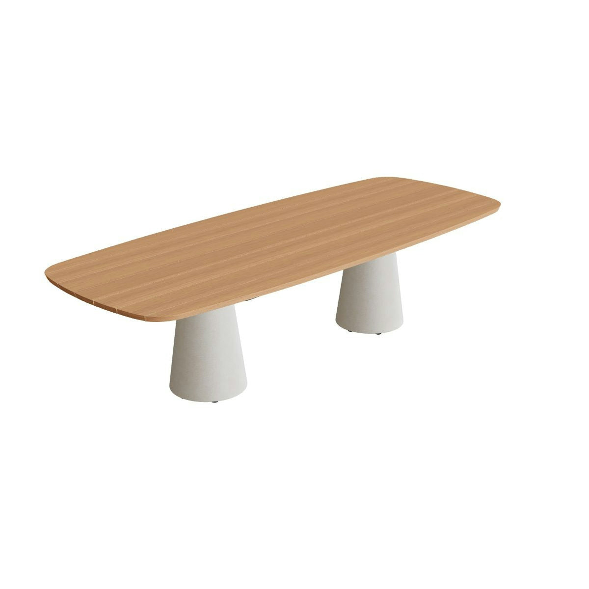 Royal Botania Conix Tisch 300 x 120 cm – Esstisch, H 75 cm · Sockel sand (desert) · Teak