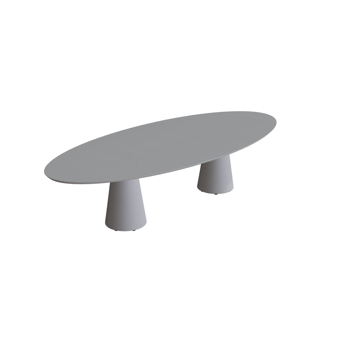 Royal Botania Conix Tisch oval 320 x 140 cm, Esstisch, Sockel zementgrau (cement grey), Beton