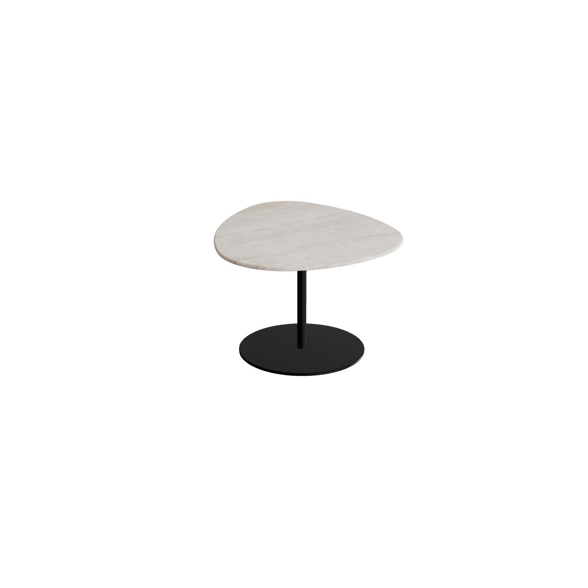 Royal Botania Butler Beistelltisch Plektrum, Gestell anthrazit, Keramik grau-braun geädert (Strato Quartz)