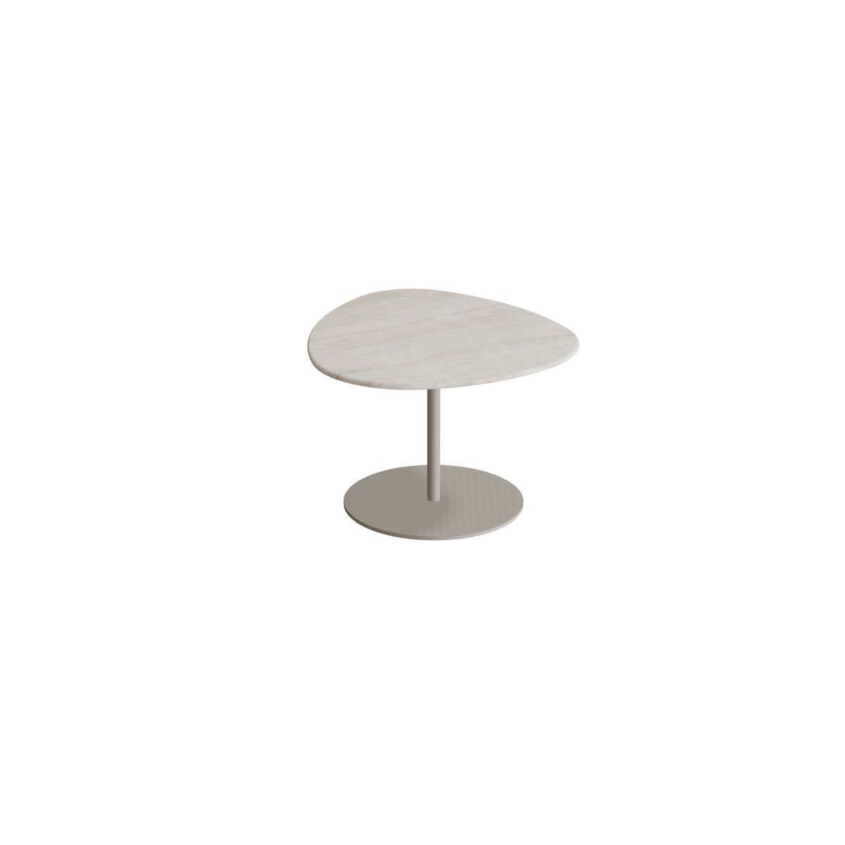 Royal Botania Butler Beistelltisch Plektrum, Gestell pebble, Keramik grau-braun geädert (Strato Quartz)