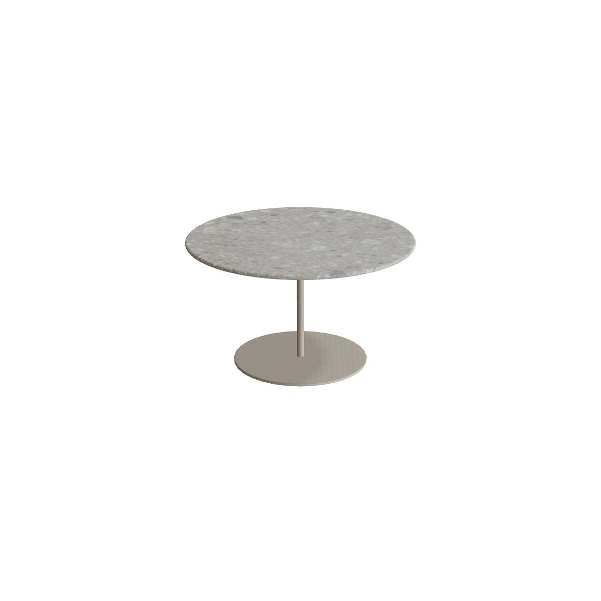 Royal Botania Butler Beistelltisch 60 cm, Gestell pebble, Keramik grau gemustert (Ceppo Dolomitica)