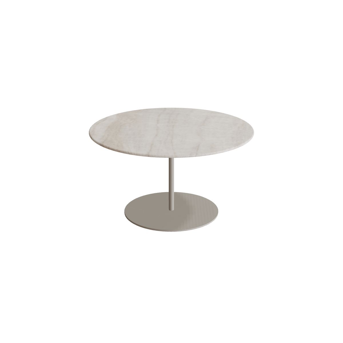 Royal Botania Butler Loungetisch 75 cm, Gestell pebble, Keramik grau-braun geädert (Strato Quartz)