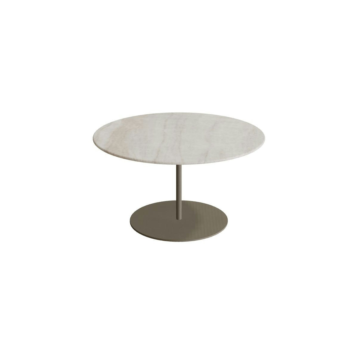 Royal Botania Butler Loungetisch 75 cm – sand · Keramik grau-braun geädert (Strato Quartz)