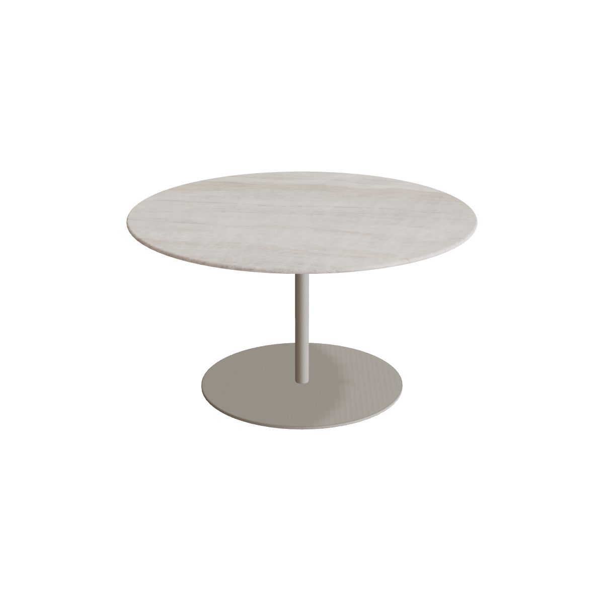 Royal Botania Butler Loungetisch 90 cm, Gestell pebble, Keramik grau-braun geädert (Strato Quartz)