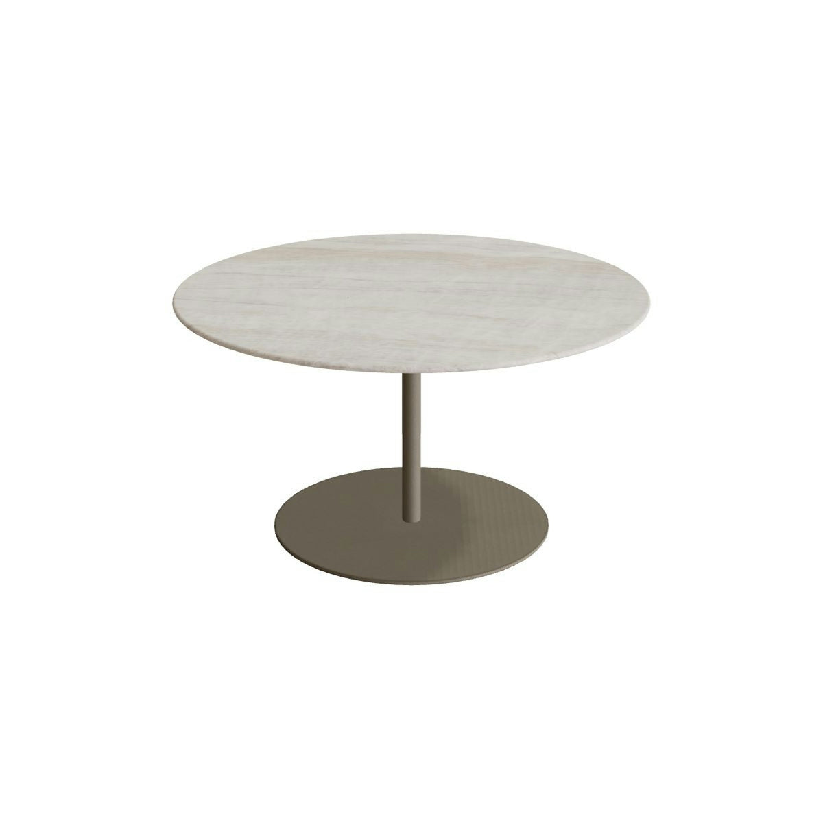 Royal Botania Butler Loungetisch 90 cm – sand · Keramik grau-braun geädert (Strato Quartz)
