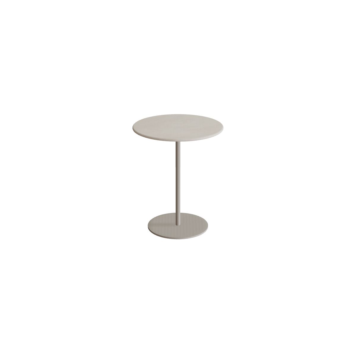 Royal Botania Butler Beistelltisch 40 cm hoch, Gestell pebble, Keramik zementgrau (Cemento Luminoso)