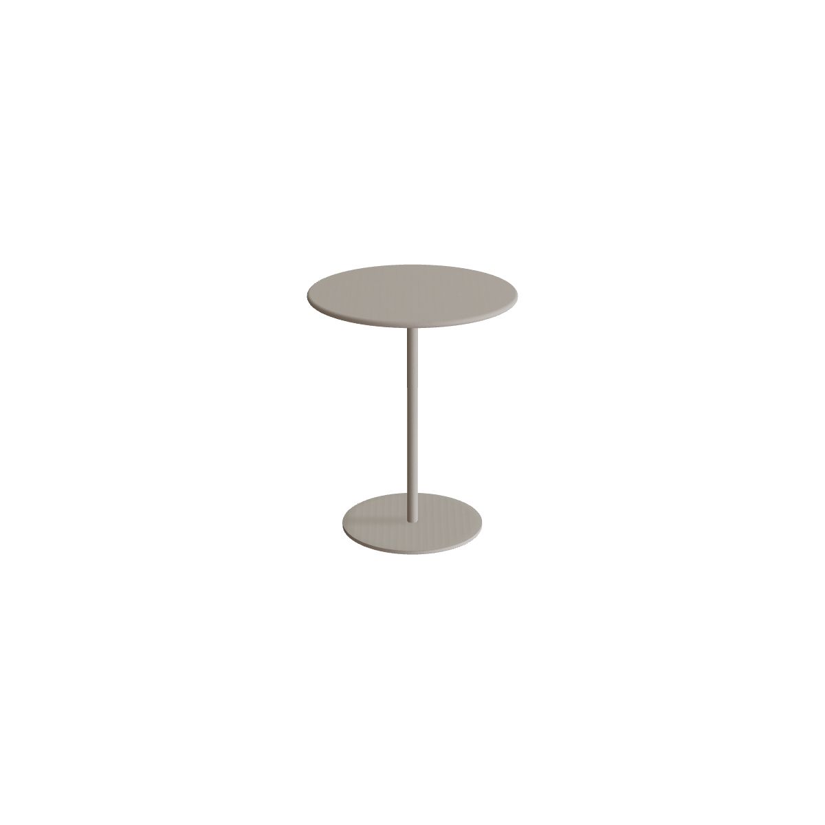 Royal Botania Butler Beistelltisch 40 cm hoch, Gestell pebble, Keramik perlgrau (Pearl Grey)