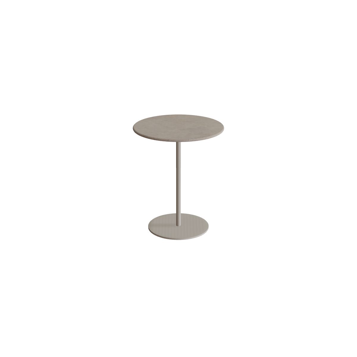 Royal Botania Butler Beistelltisch 40 cm hoch, Gestell pebble, Keramik graubraun (Terra Sabbia)