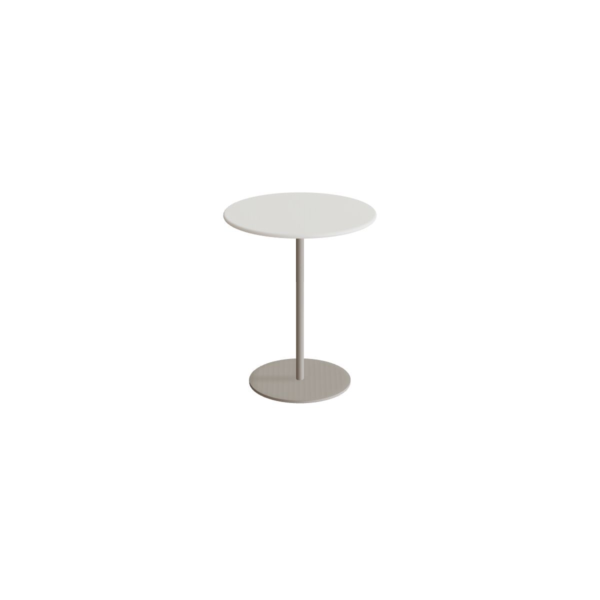 Royal Botania Butler Beistelltisch 40 cm hoch, Gestell pebble, Keramik weiß (white)