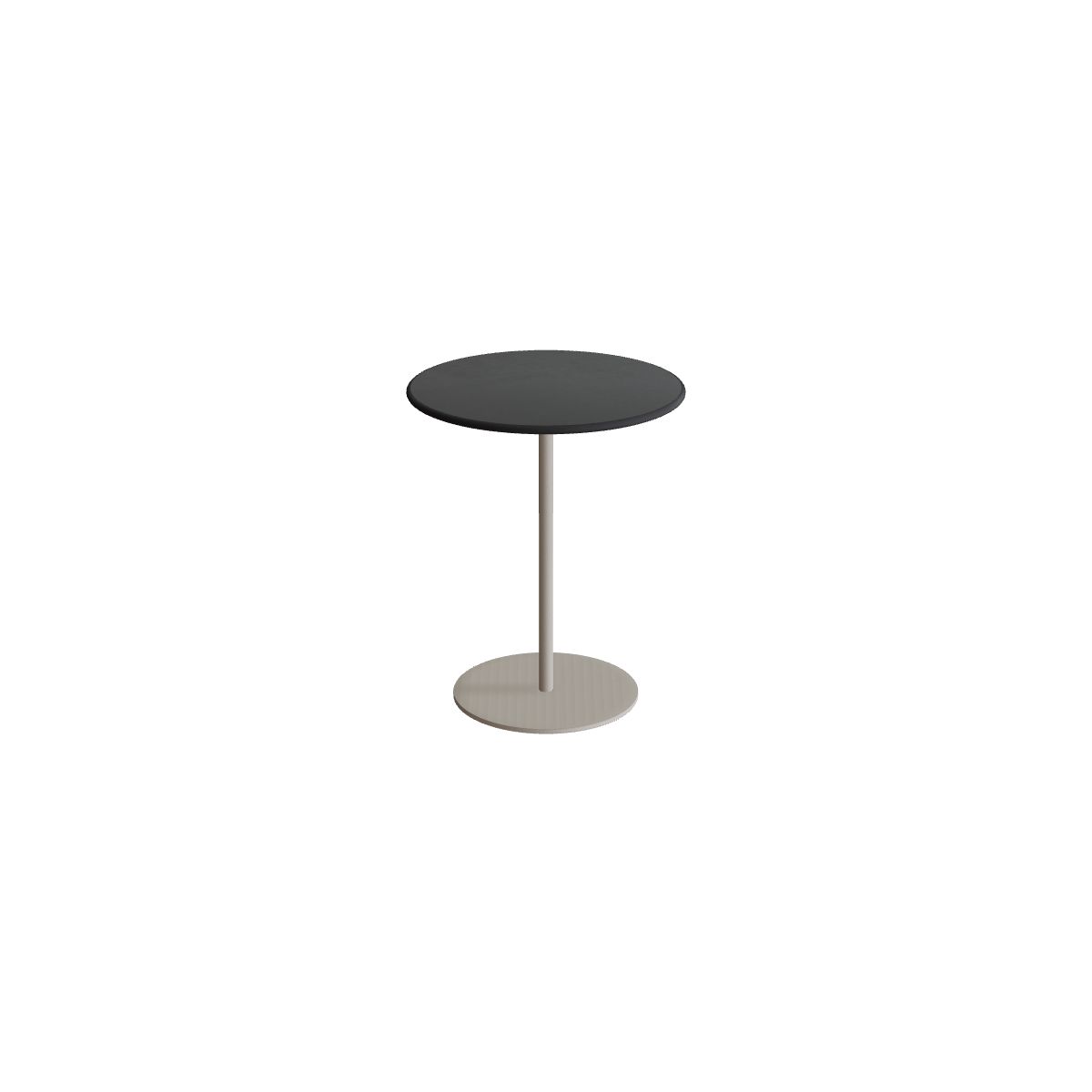Royal Botania Butler Beistelltisch 40 cm hoch, Gestell pebble, Keramik schwarz (black)