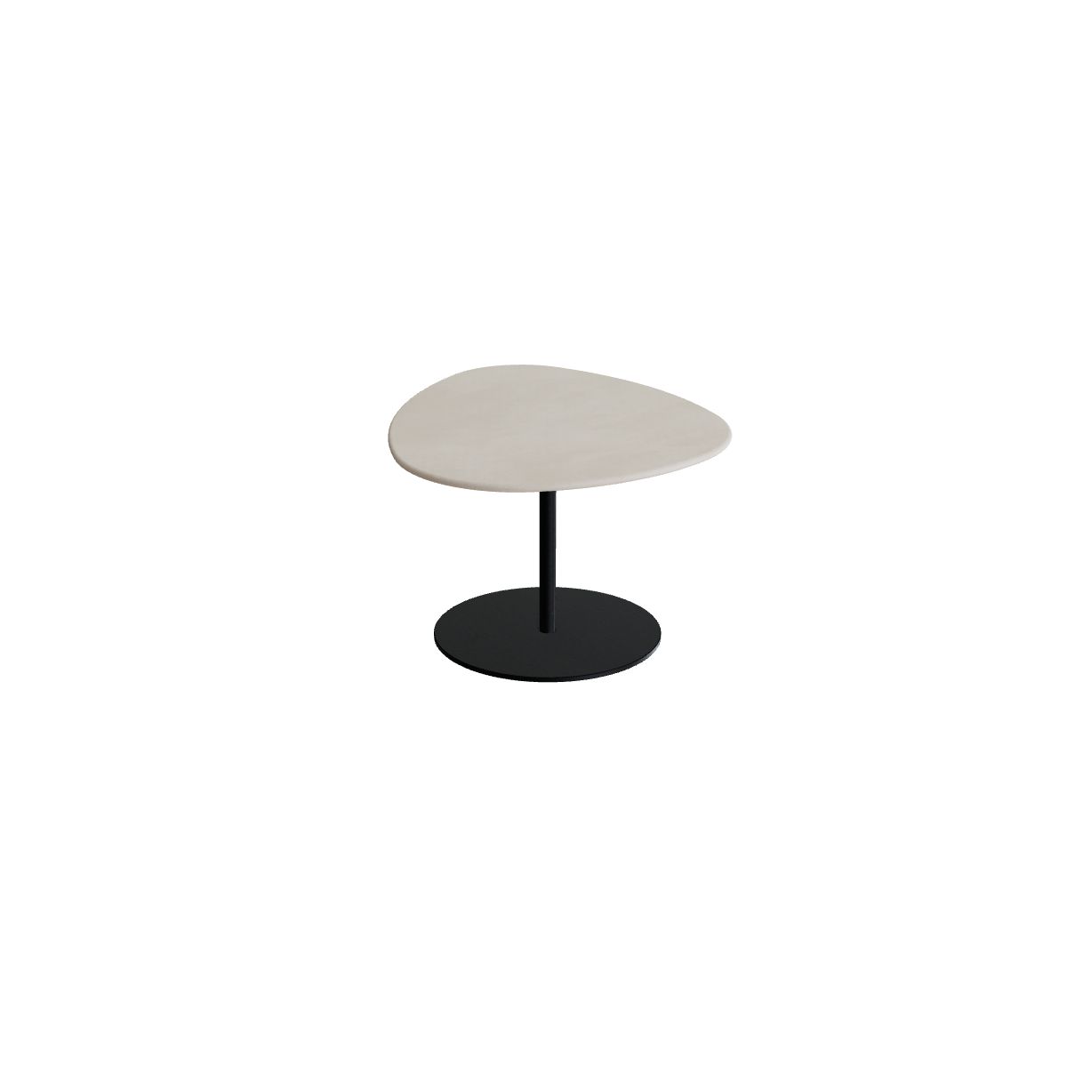 Royal Botania Butler Beistelltisch Plektrum, Gestell anthrazit, Keramik zementgrau (Cemento Luminoso)