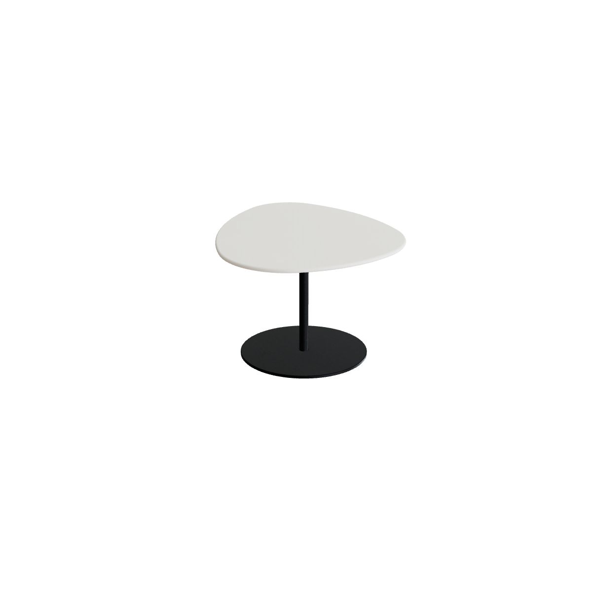 Royal Botania Butler Beistelltisch Plektrum, Gestell anthrazit, Keramik weiß (white)