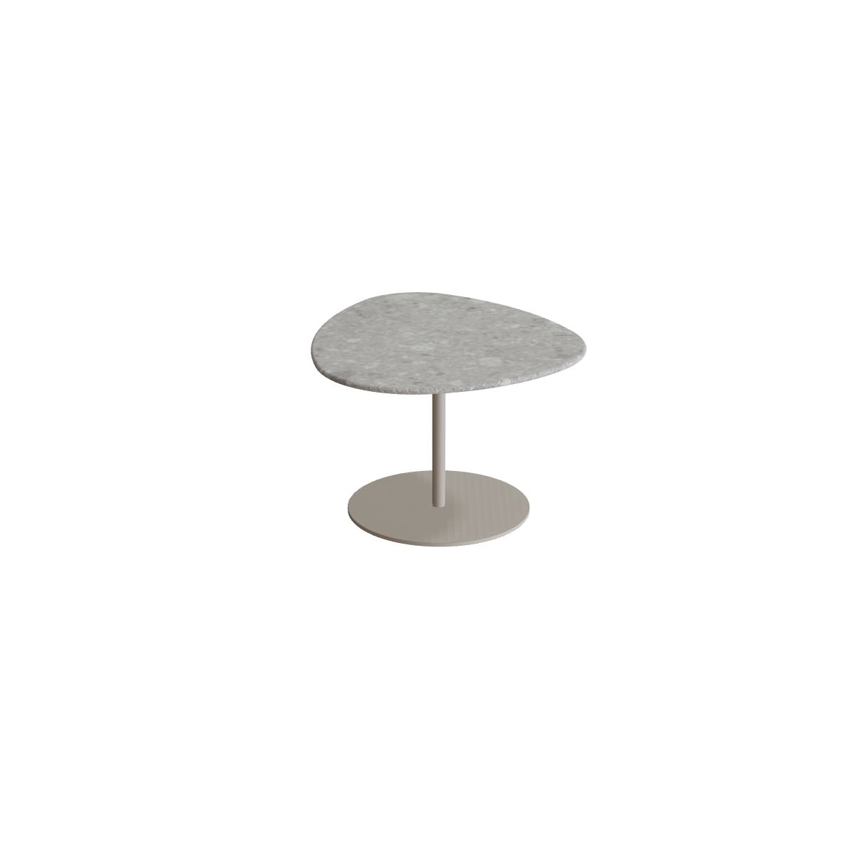 Royal Botania Butler Beistelltisch Plektrum, Gestell pebble, Keramik grau gemustert (Ceppo Dolomitica)