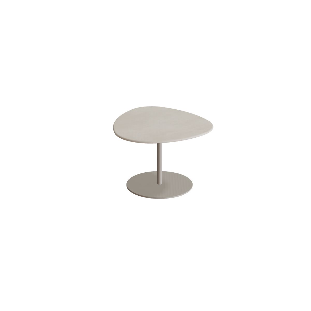Royal Botania Butler Beistelltisch Plektrum, Gestell pebble, Keramik zementgrau (Cemento Luminoso)