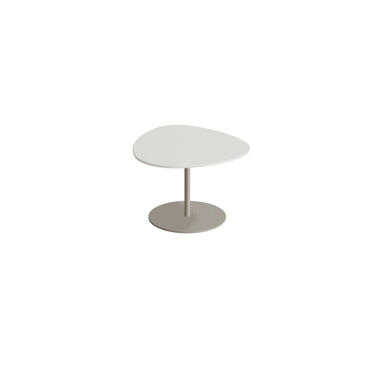 Royal Botania Butler Beistelltisch Plektrum, Gestell pebble, Keramik weiß (white)