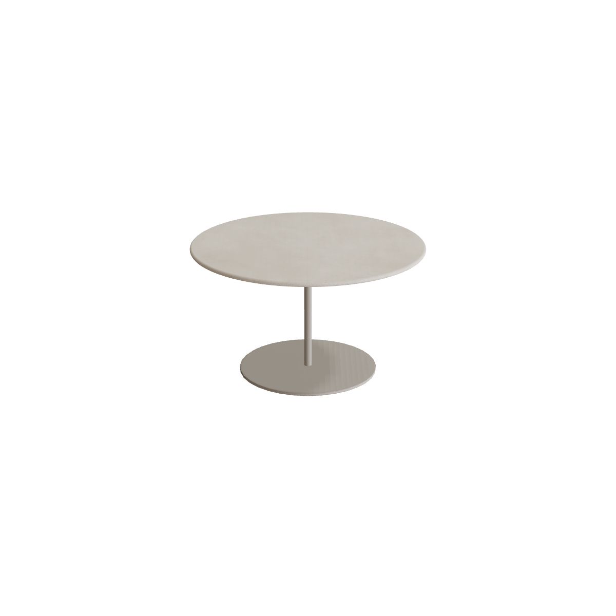 Royal Botania Butler Beistelltisch 60 cm, Gestell pebble, Keramik zementgrau (Cemento Luminoso)