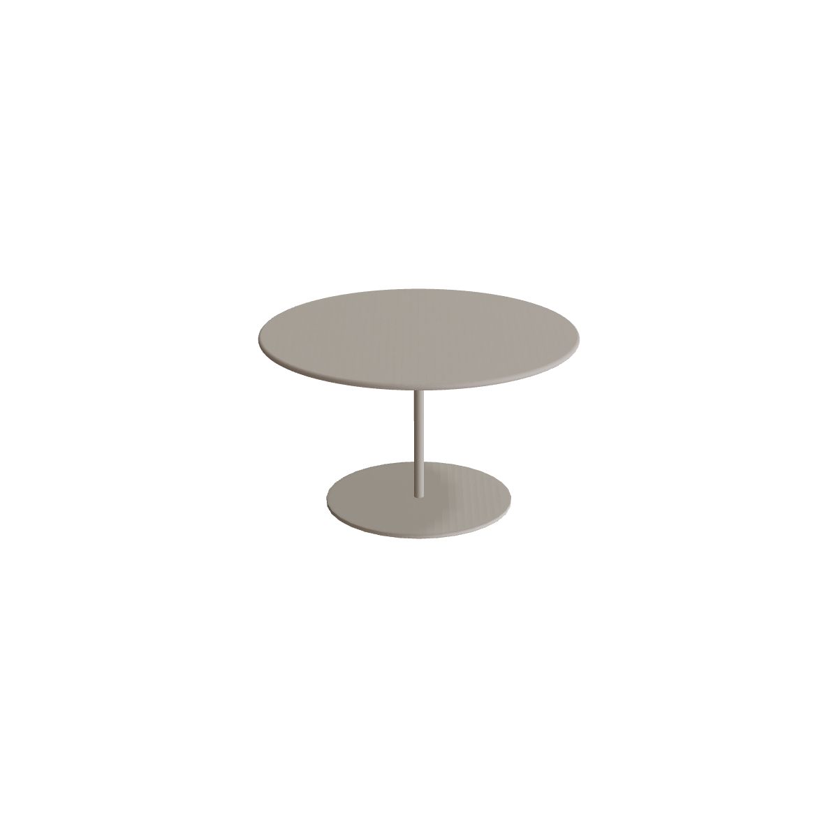Royal Botania Butler Beistelltisch 60 cm, Gestell pebble, Keramik perlgrau (Pearl Grey)