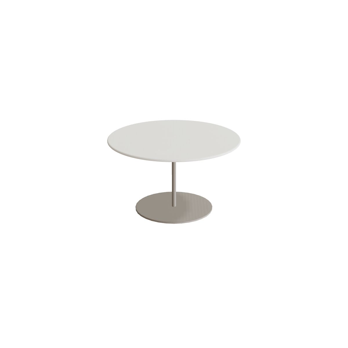 Royal Botania Butler Beistelltisch 60 cm, Gestell pebble, Keramik weiß (white)