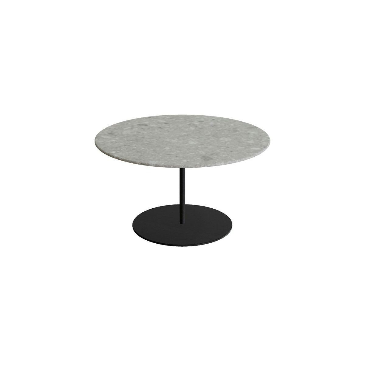 Royal Botania Butler Loungetisch 75 cm – bronze · Keramik grau gemustert (Ceppo Dolomitica)